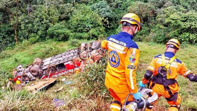Las autoridades investigan los hechos para definir las causas del accidente. Crédito: Defensa Civil de Colombia.
