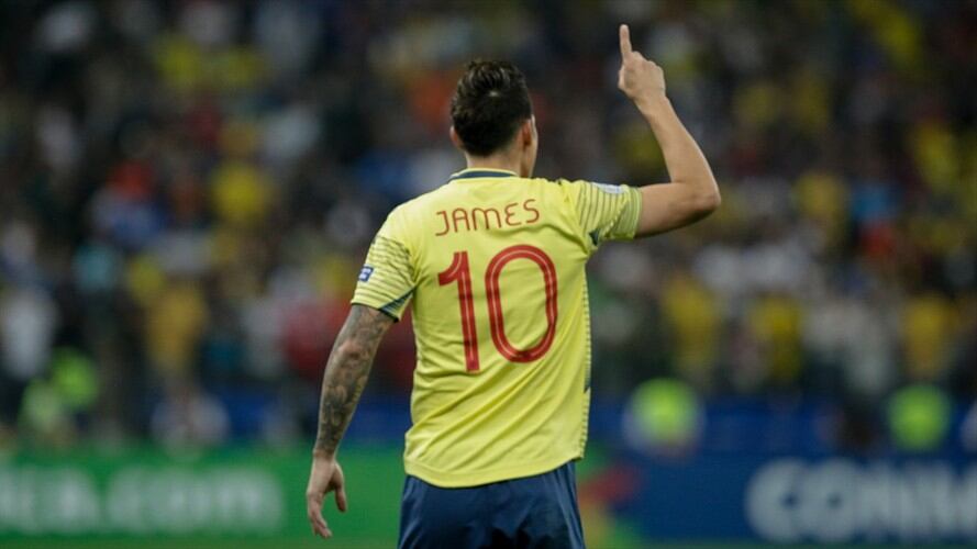 James Rodríguez vistiendo la camiseta de la Selección Colombia. Foto: Colprensa-Diego Pineda