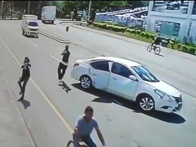 Ataque contra precandidato a la Alcaldía de Tuluá. Foto: Captura de Video.
