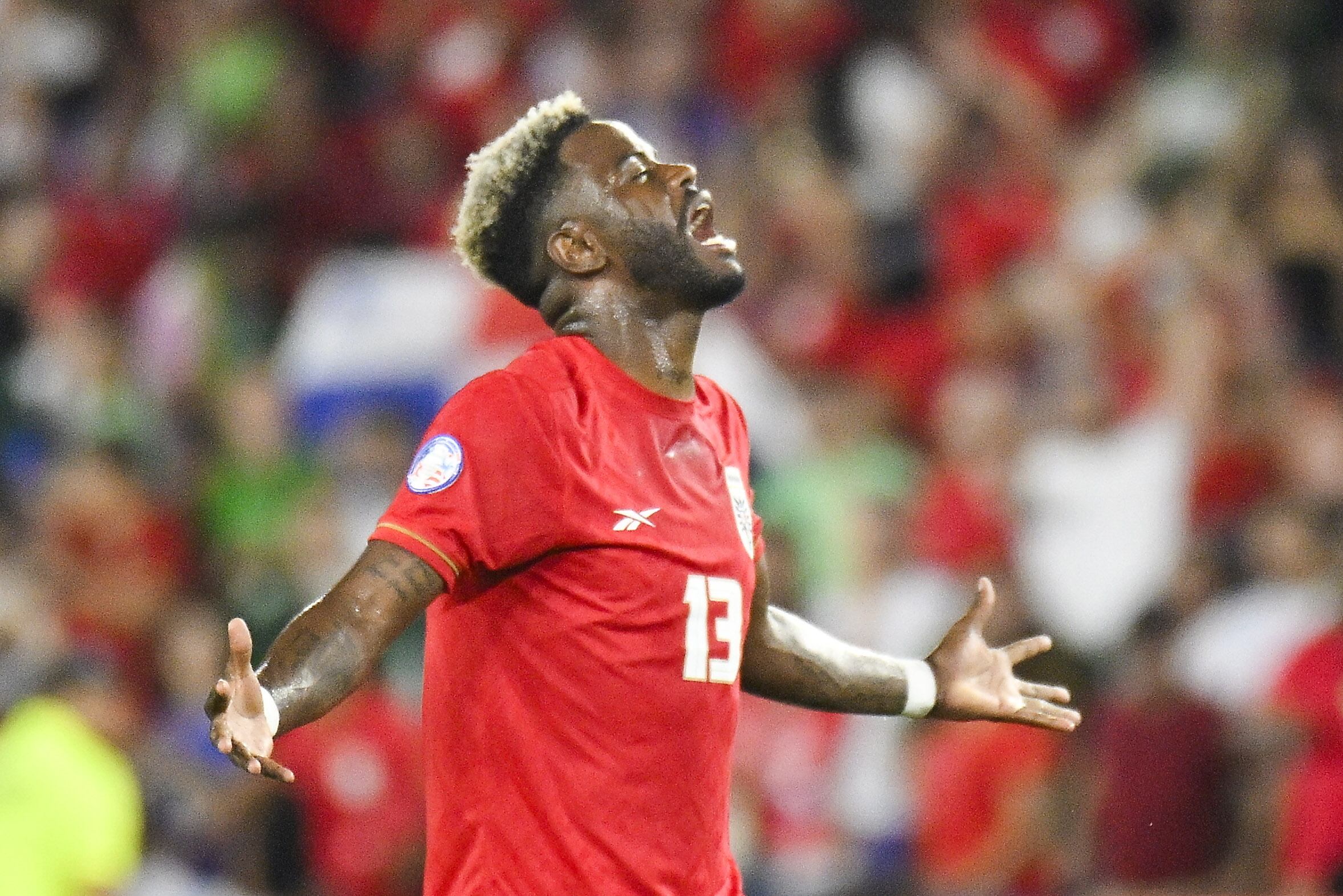 Orlando (United States), 02/07/2024.- Freddy Gondola of Panama celebrates the Panama win over Bolivia during the CONMEBOL Copa America 2024 group C match between Bolivia and Panama, in Orlando, Florida, United States, 01 July 2024. (Estados Unidos) EFE/EPA/MIGUEL RODRIGUEZ