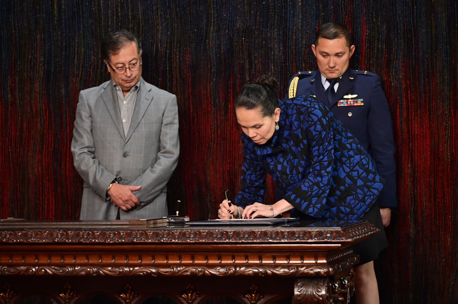 Posesión de Astrid Bibiana Rodríguez como ministra de Deporte. Foto: Presidencia