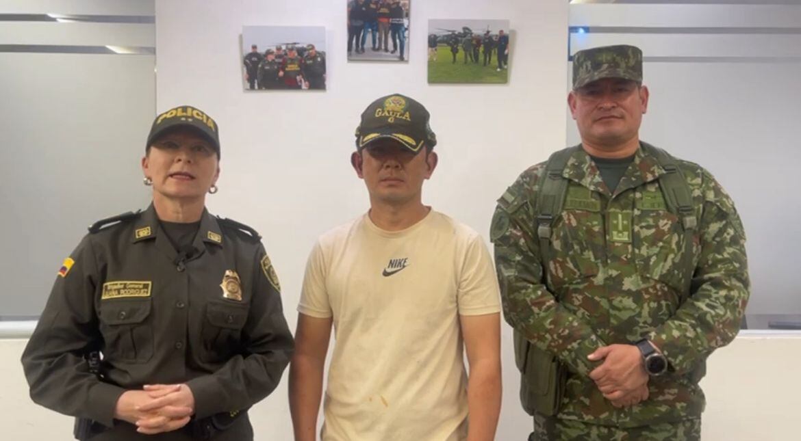 Fue rescatado el empresario colombo japonés Felipe Takana. Foto: Policía.