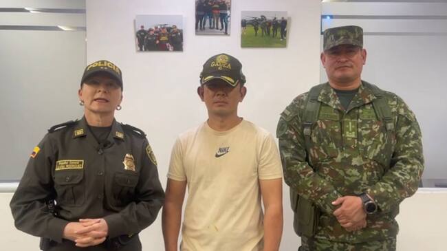 Fue rescatado el empresario colombo japonés Felipe Takana. Foto: Policía.