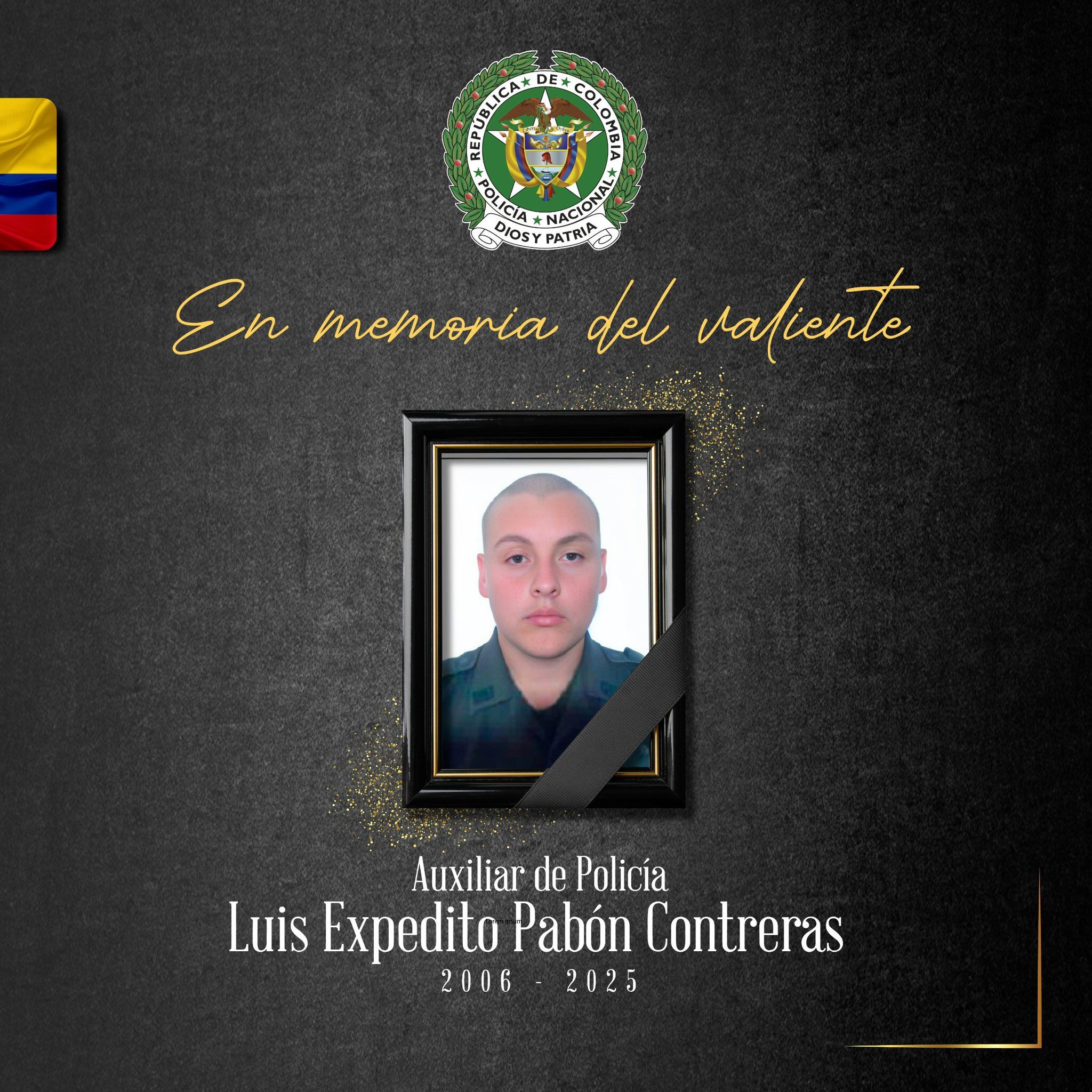 Auxiliar de policía asesinado en Herrán, Norte de Santander.