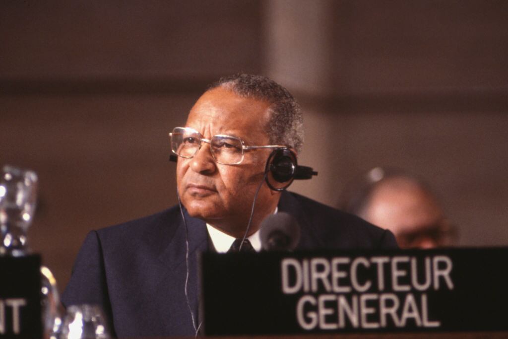 Amadou-Mahtar M'Bow. I Foto: Georges MERILLON/Gamma-Rapho via Getty Images.