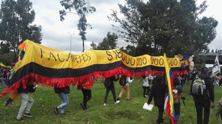 Protestas en Bogotá. Foto: La W