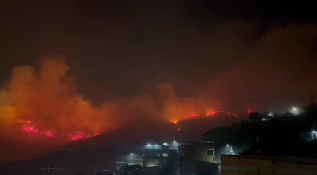 Incendios en Cali. 21 de septiembre de 2023. Foto: Captura de video.