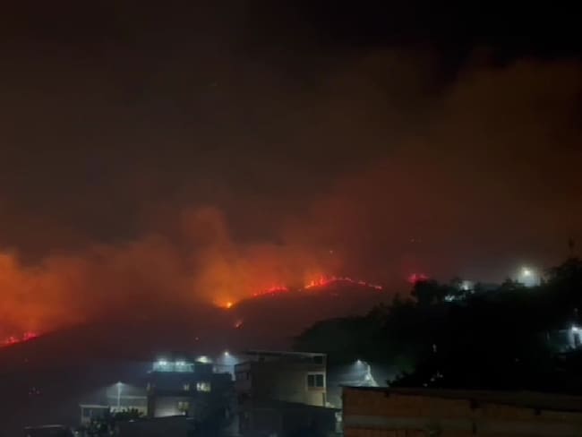 Incendios en Cali. 21 de septiembre de 2023. Foto: Captura de video.