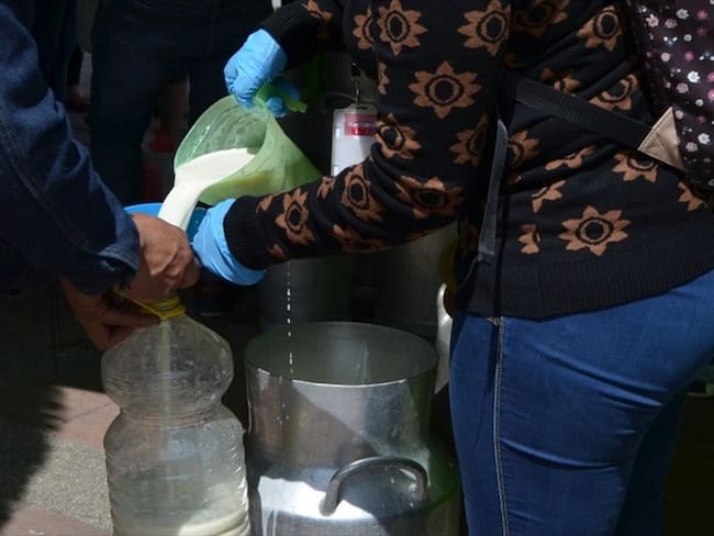 También se hicieron trueques de leche por otros productos como la panela.. Foto: Alcaldía de Paipa