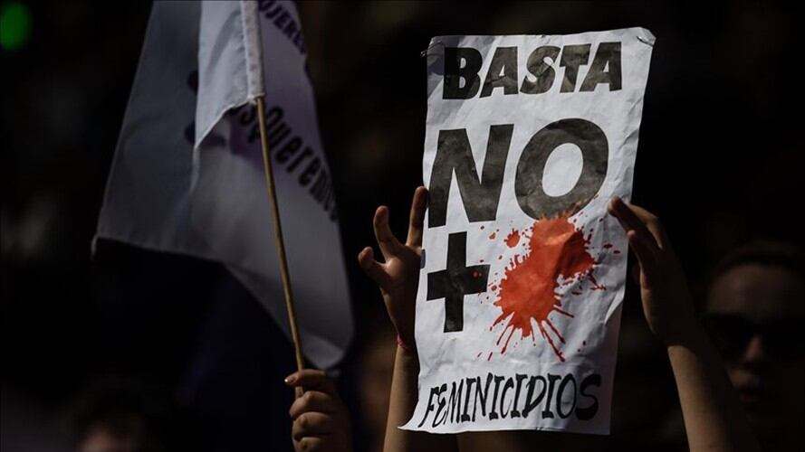 Protesta en contra de los feminicidios. Foto: Agencia Anadolu