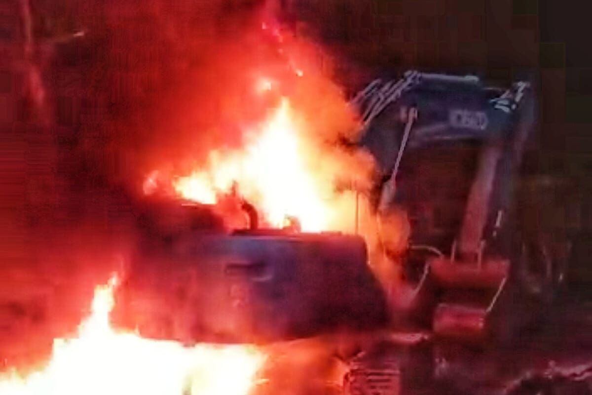 La máquina pertenecía al consorcio Ingeniería de Vías. Crédito: Red de Apoyo.