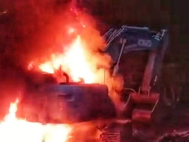 La máquina pertenecía al consorcio Ingeniería de Vías. Crédito: Red de Apoyo.