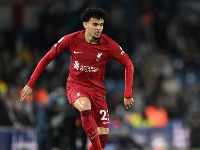 Luis Díaz durante el juego contra Leeds (Photo by Andrew Powell/Liverpool FC via Getty Images)