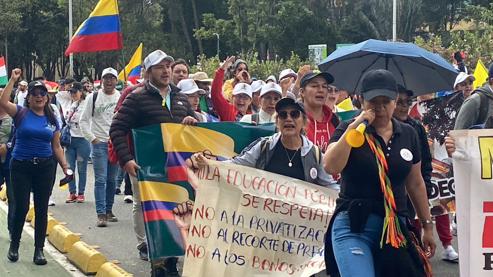 Movilización de profesores en Bogotá | Foto: Suministrada