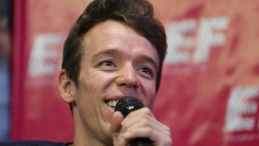 Rigoberto Urán, ciclista colombiano. Foto: Getty Images / Rigoberto Urán le da serenata a su hija