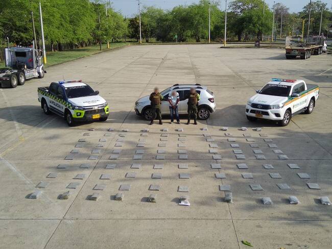 Incautan más de 130 kilos de cocaína y marihuana en vías del departamento de Córdoba. Foto: prensa Policía.