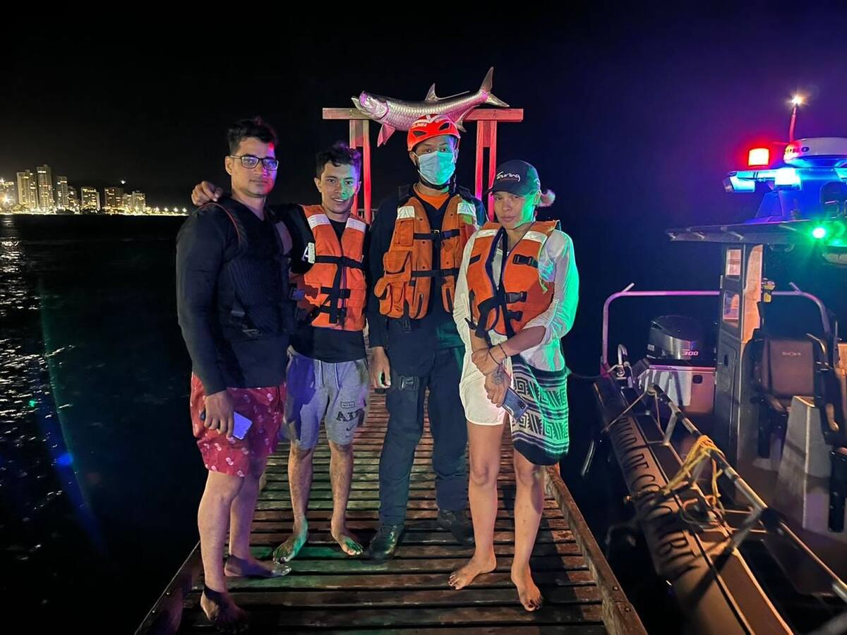 Se rescataron tres personas que quedaron a la deriva en Bello Horizonte