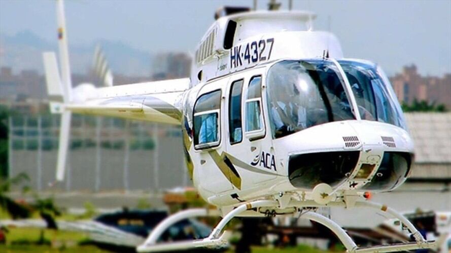 El helicóptero HK4327 cubría la ruta Cucutilla – La Playa. Foto: Cortesía