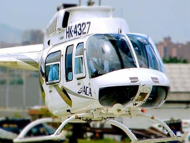 El helicóptero HK4327 cubría la ruta Cucutilla – La Playa. Foto: Cortesía