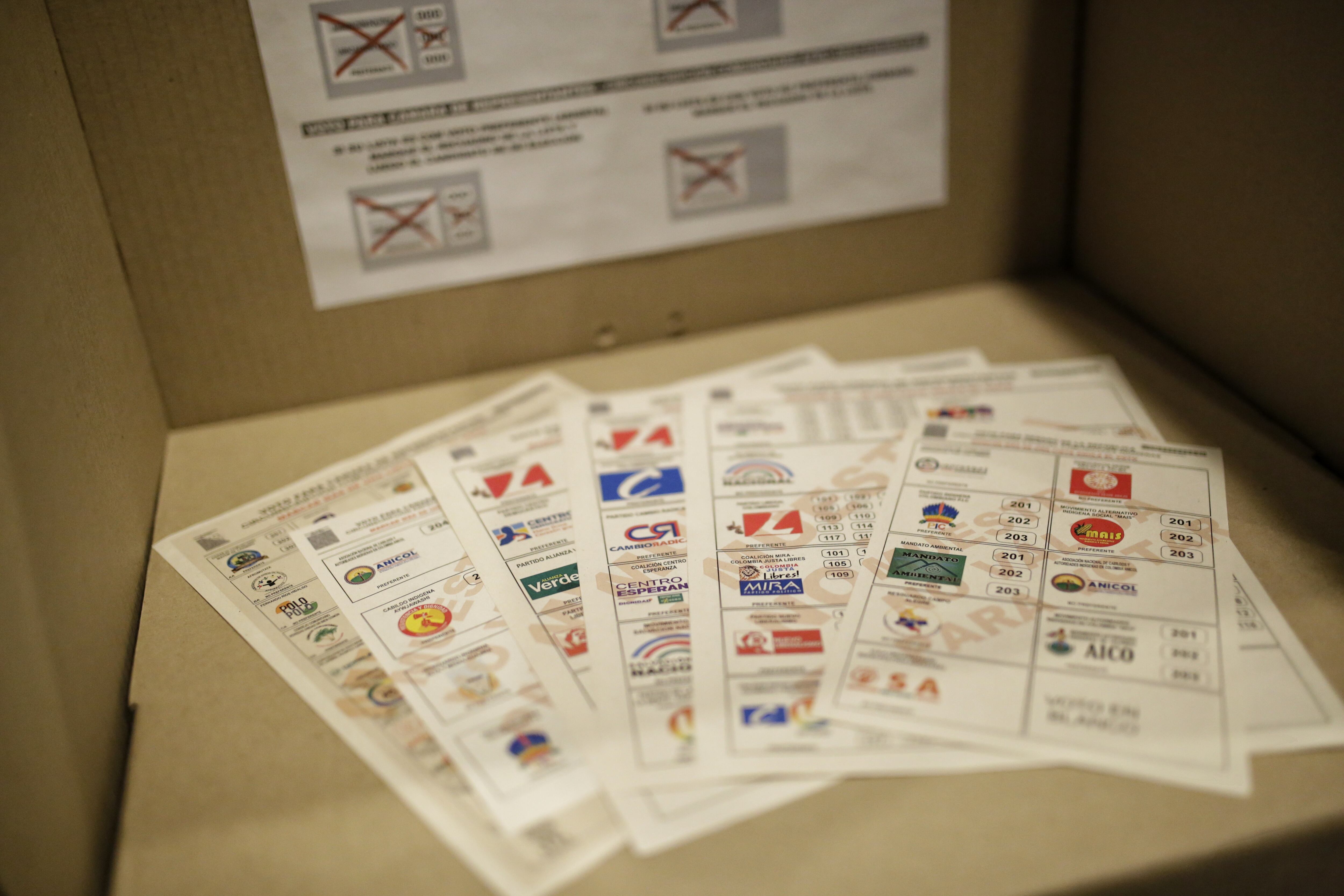 Foto de referencia del tarjetón electoral. Foto: Colprensa