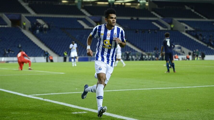 Gol de Luis Díaz ante el Marsella en Champions League. Foto: Getty