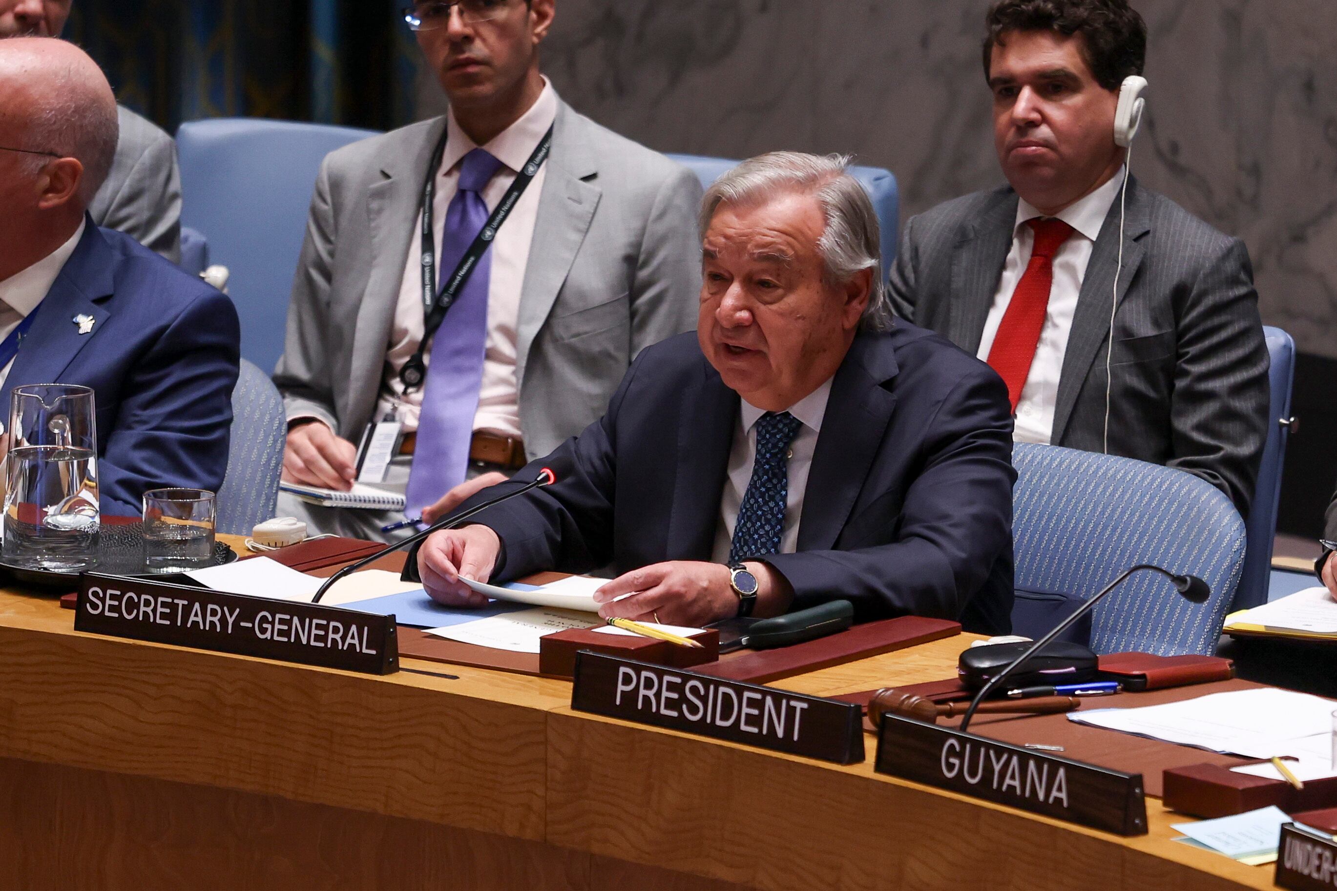 Antonio Guterres, secretario general de la ONU, Foto:  EFE/EPA/SARAH YENESEL