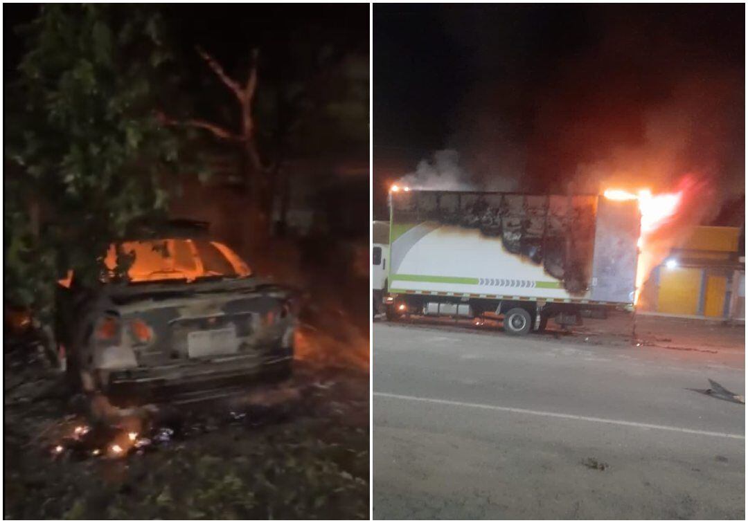El ataque dejó daños materiales en la zona. Crédito: Tomada de Redes Sociales. 