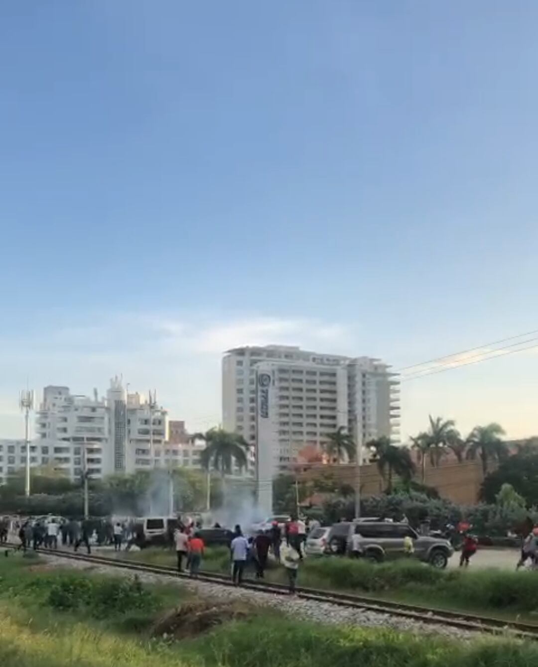 Protestas de militantes de Fuerza Ciudadana por fallo de la comisión escrutadora. Foto: Suministrada.