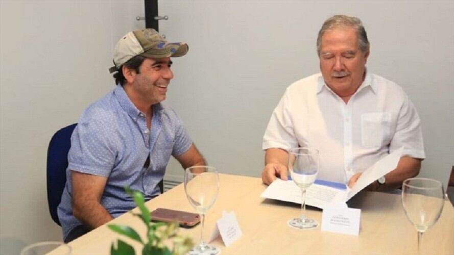 El alcalde de Barranquilla, Alejandro Char, se reunió con el ministro de Defensa, Guillermo Botero. Foto: Alcaldía de Barranquilla