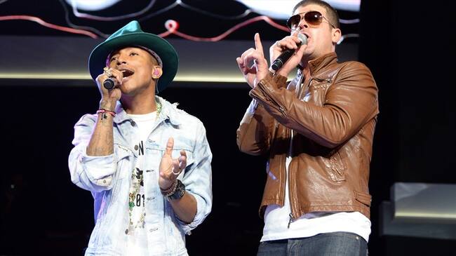 Robin Thicke y Pharrell Williams. Foto: Getty Images
