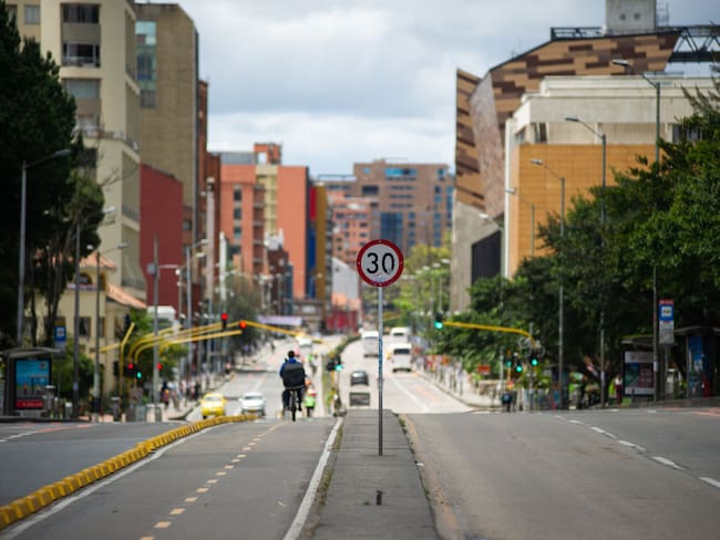 Carrera Séptima en Bogotá. Foto: Sebastián Barros / NurPhoto vía Getty Images