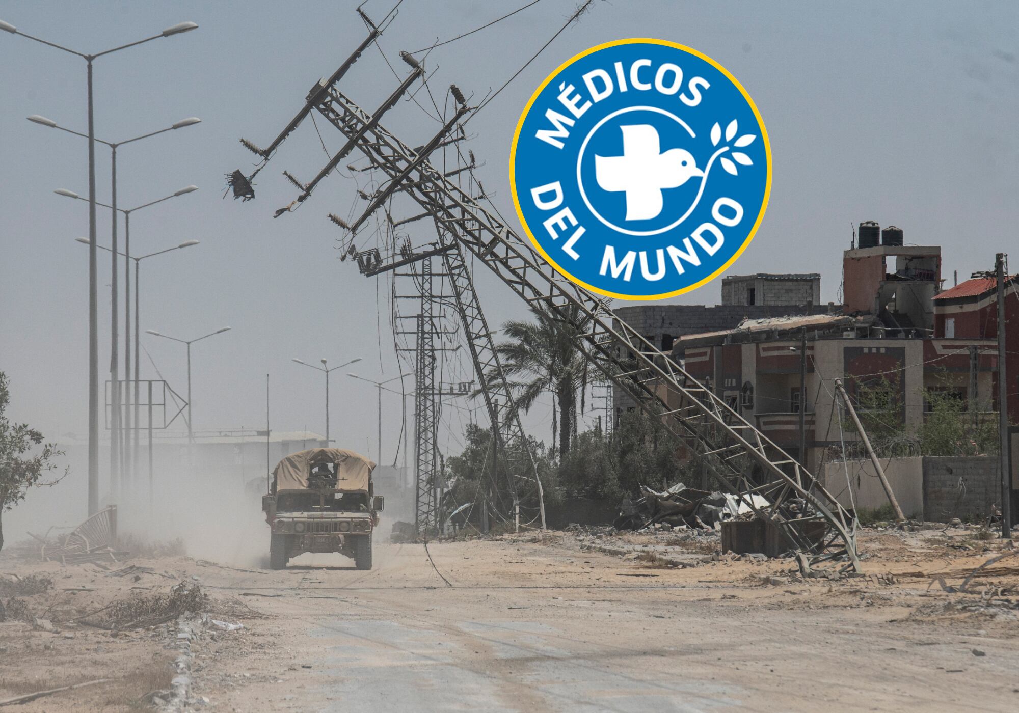 Médicos del Mundo denunció ataque de Israel contra una de sus oficinas en Gaza. Foto: EFE/ Médicos del Mundo.