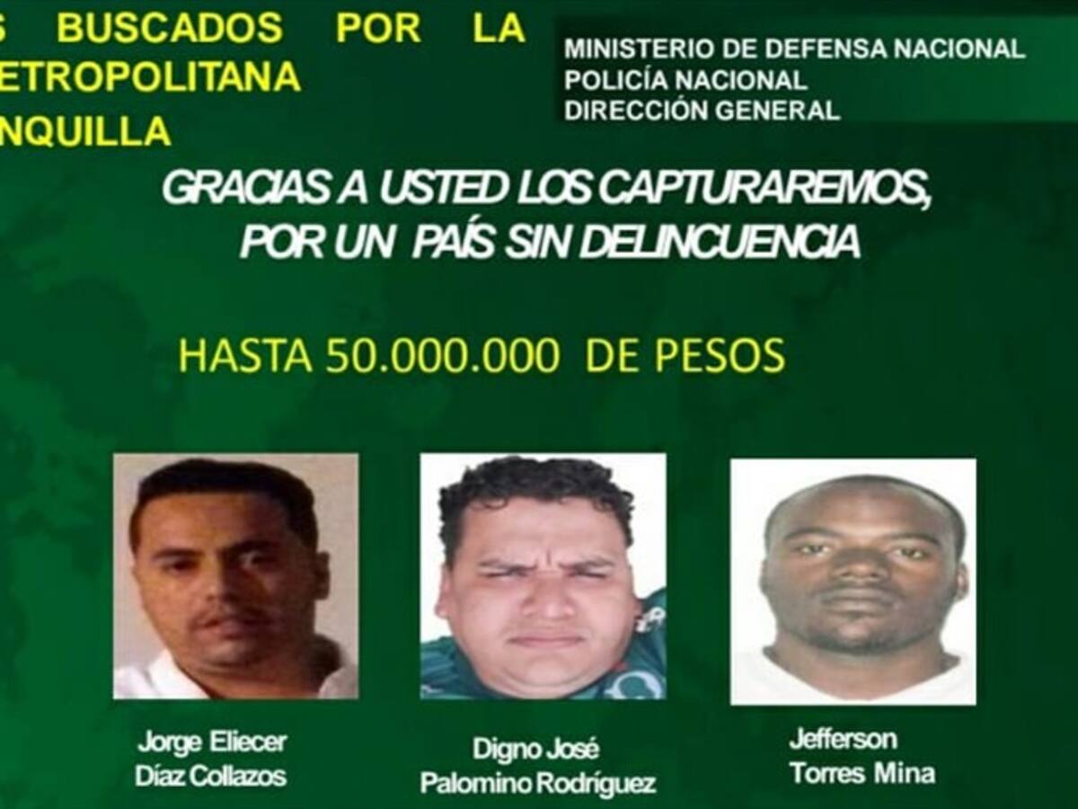Estos son los delincuentes más buscados por la Policía de Barranquilla