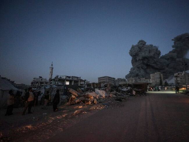 Bombardeos en Gaza. Foto: EFE/EPA/MOHAMMED SABER