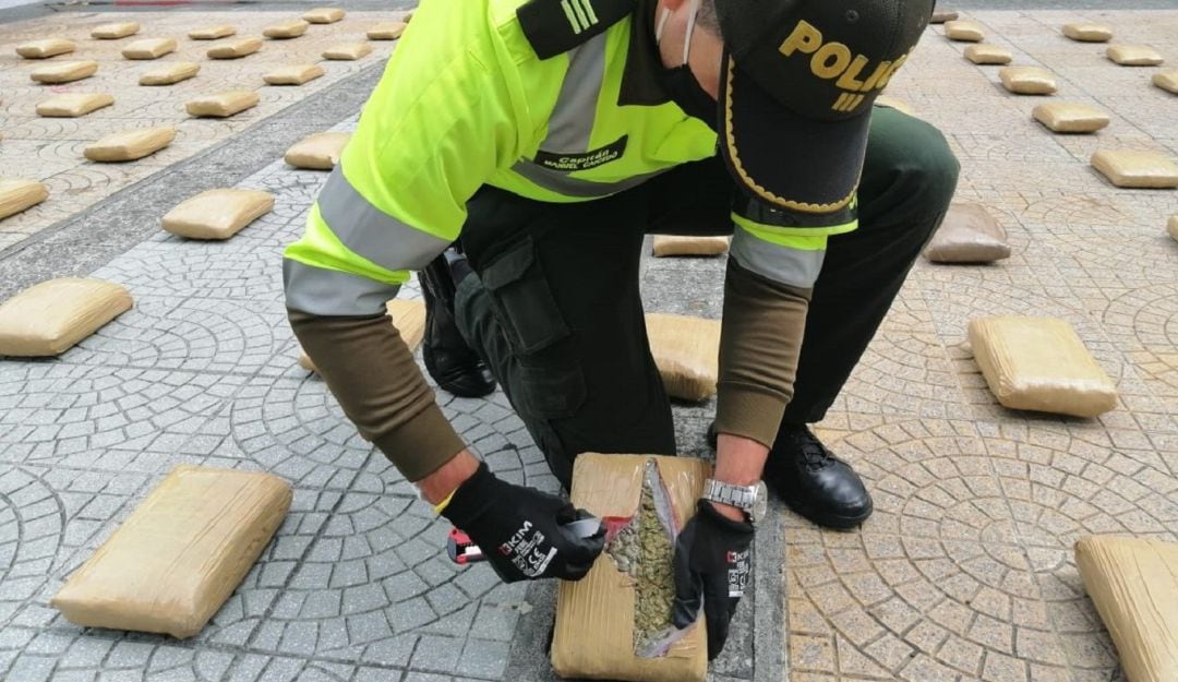 Marihuana tipo cripy incautada en vías de Caldas