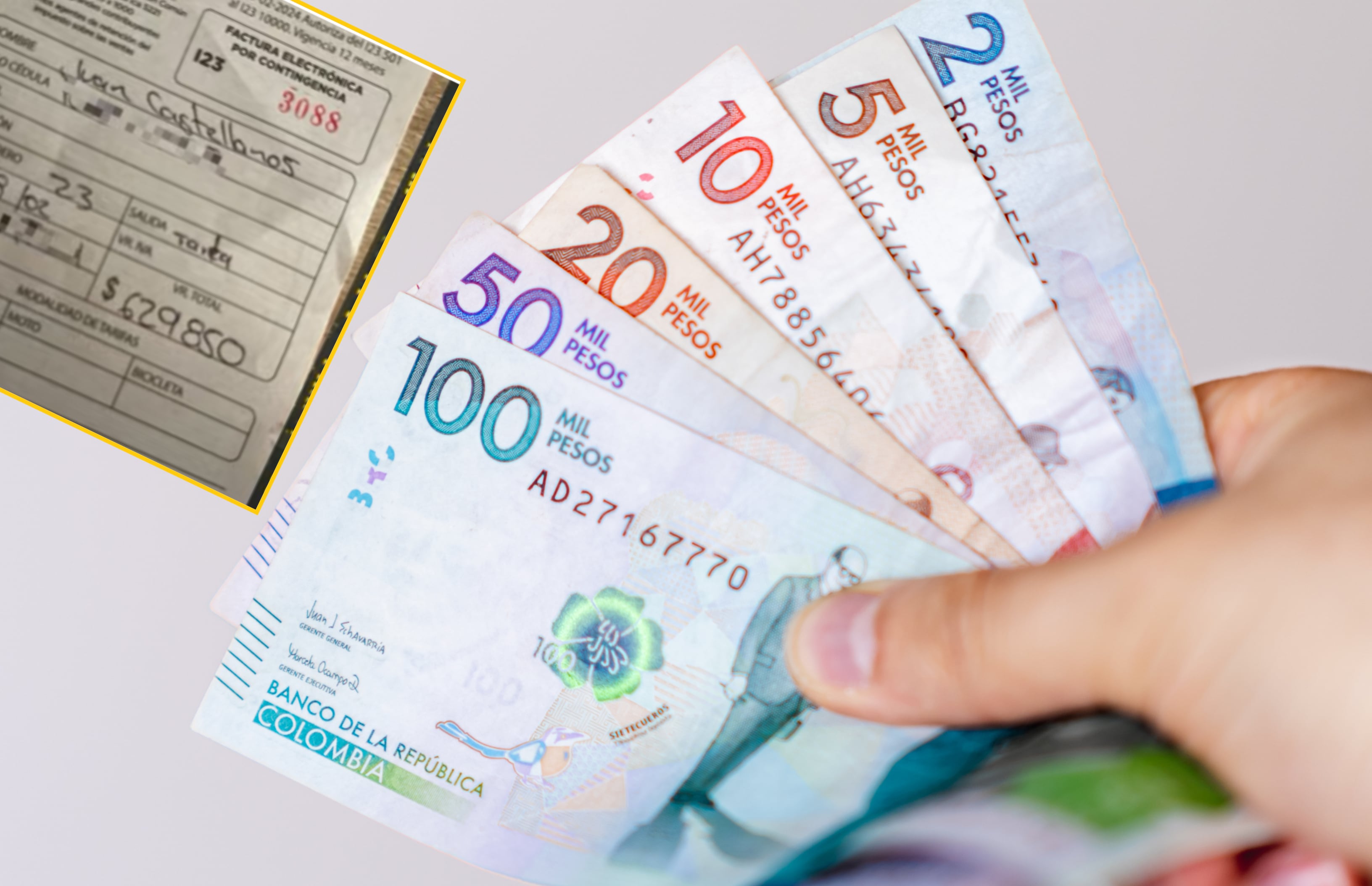 Factura parqueadero en la Fundación Santa Fe e imagen de referencia: Foto: Suministrada / Getty Images