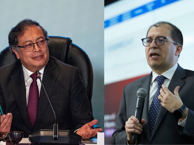 Gustavo Petro y el fiscal Francisco Barbosa. Fotos: Getty Images.