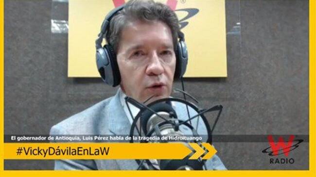 El gobernador de Antioquia, Luis Pérez. Foto: W Radio