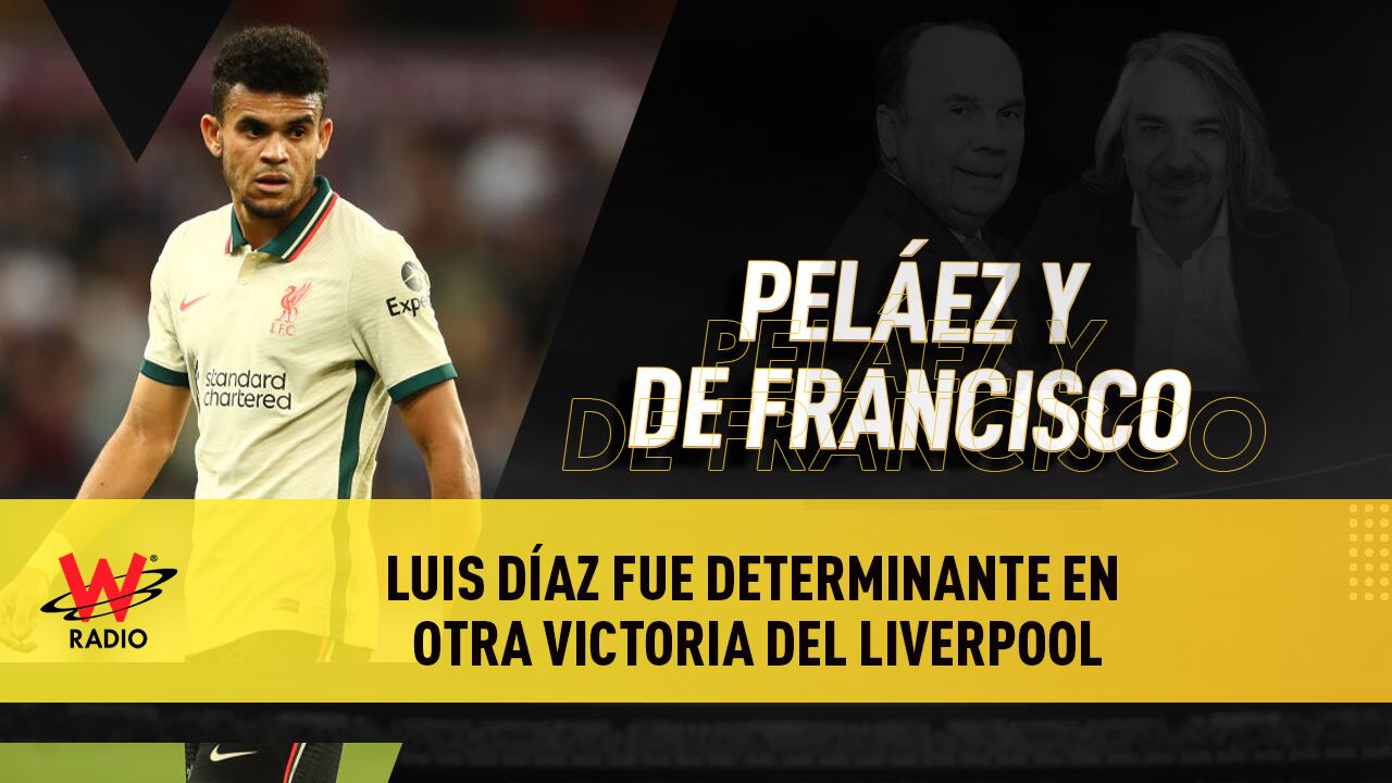 Luis Díaz en el juego del Liverpool ante el Aston Villa. Foto: Getty Images