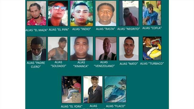 Estas son las personas más buscadas en Cartagena. Foto: Cortesía