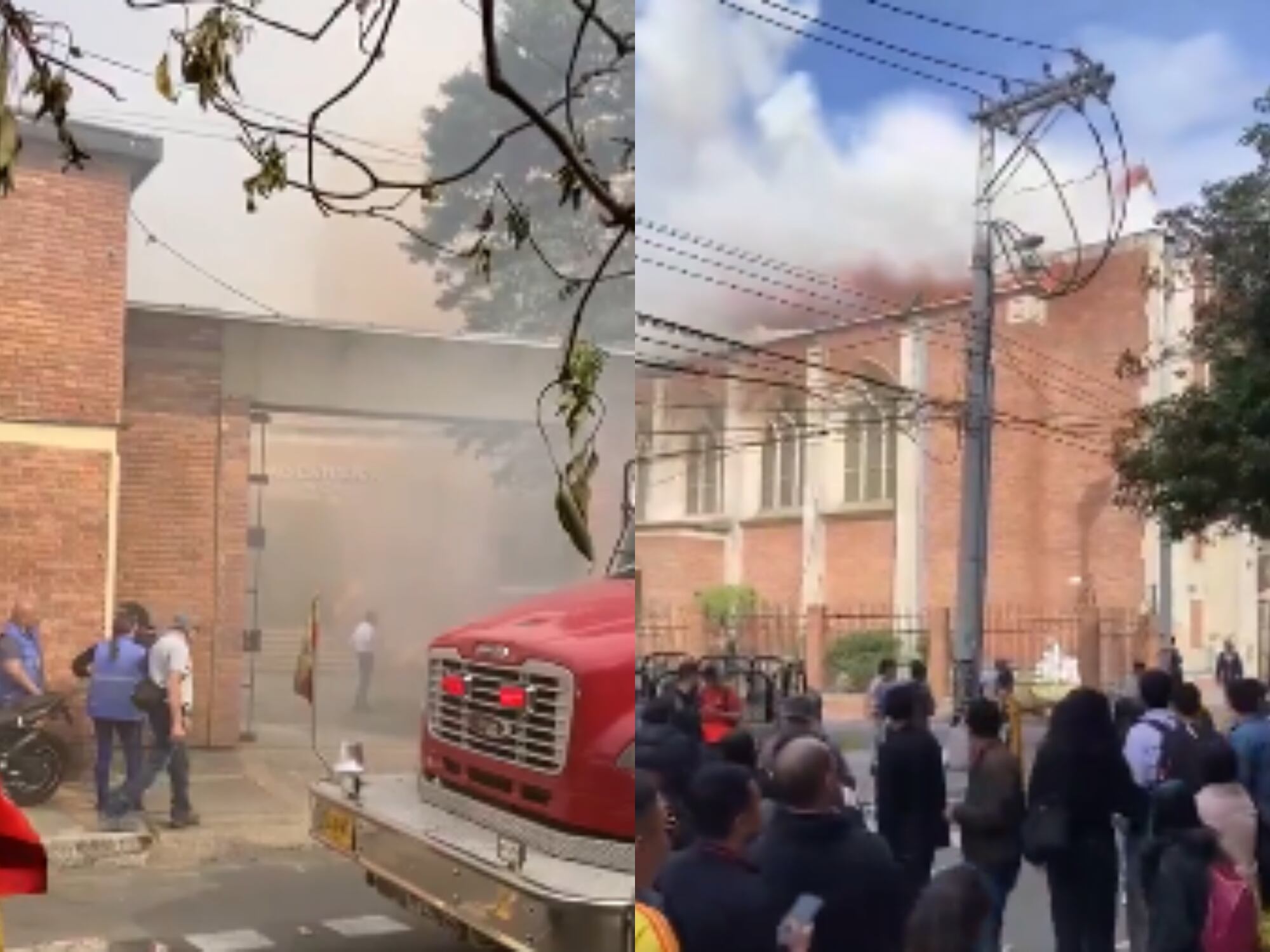 Incendio en la Universidad Católica