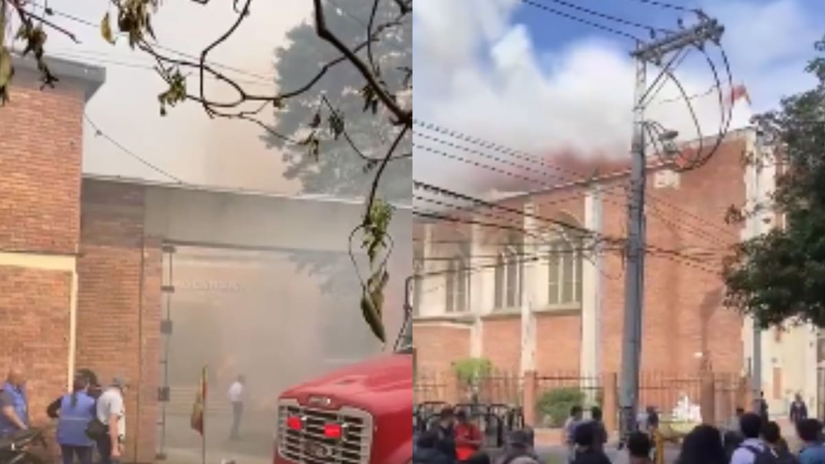 Incendio en U. Católica de Bogotá desató evacuación masiva; se controló en menos de 1 hora