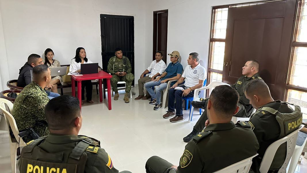 Consejo de seguridad en Sucre. Foto: prensa Gobernación de Sucre.