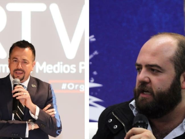 Los periodistas Juan Pablo Bieri y Santiago Rivas. Foto: Colprensa