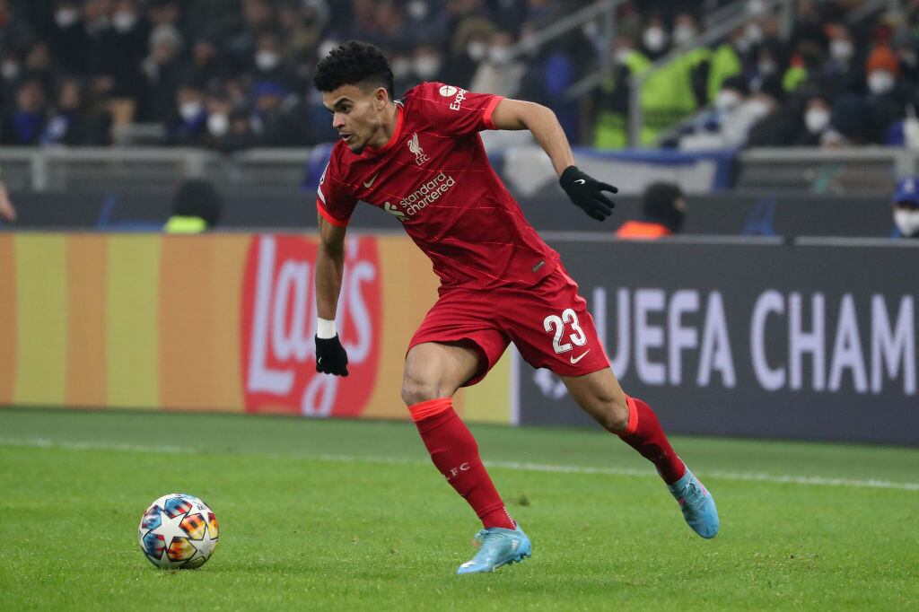 Luis Díaz en el juego de Liverpool ante Inter por Champions League / Getty Images