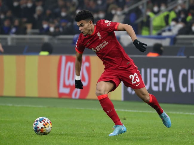 Luis Díaz en el juego de Liverpool ante Inter por Champions League / Getty Images