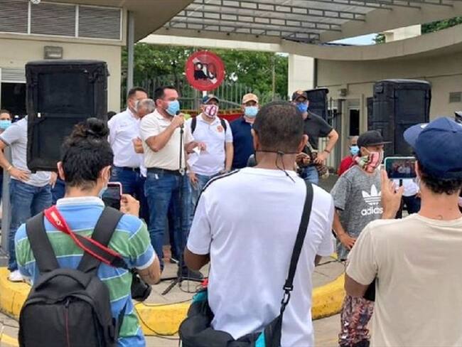 Protesta refinería. Foto:suministrada.