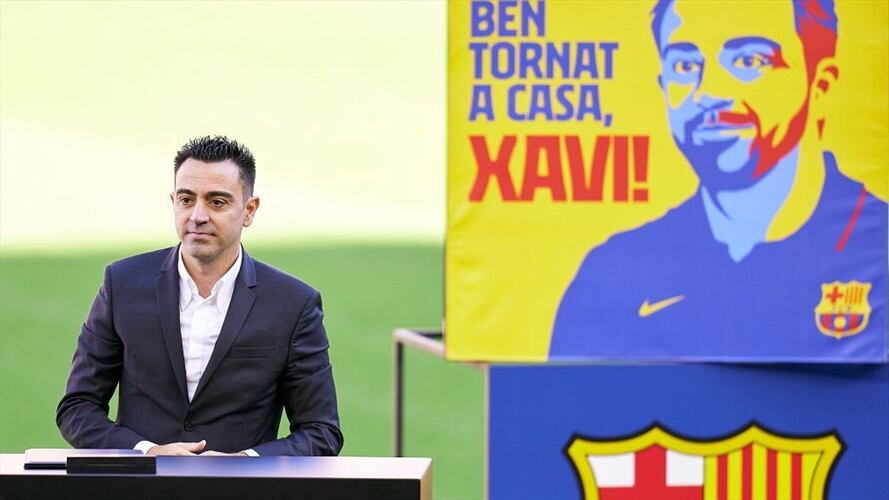 Presentan oficialmente a Xavi Hernández como entrenador del Barcelona. Foto: Getty Images