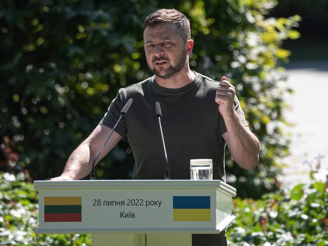 Volodymyr Zelensky, el presidente de Ucrania. (Photo by Alexey Furman/Getty Images)