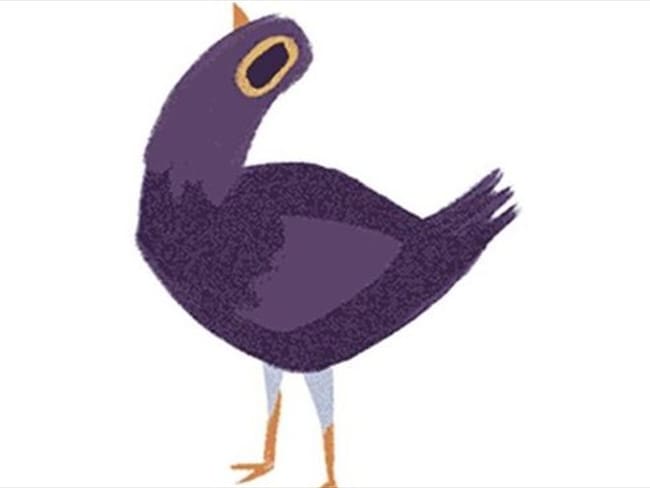 El ave púrpura fue creada en 2016, pero su popularidad en todo el mundo aumentó luego de su publicación en Asia.. Foto: BBC Mundo